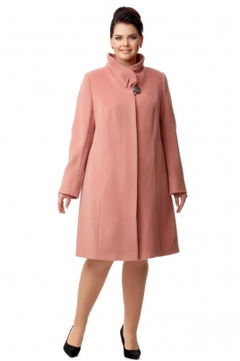 Демисезонное женское пальто из текстиля с воротником