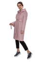 Женское пальто из текстиля с капюшоном 8011625-2