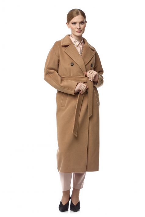 Женское пальто из текстиля с воротником 8021510
