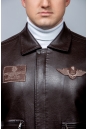 Мужская кожаная куртка из эко-кожи с воротником 8023454-8