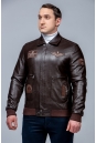 Мужская кожаная куртка из эко-кожи с воротником 8023454-10